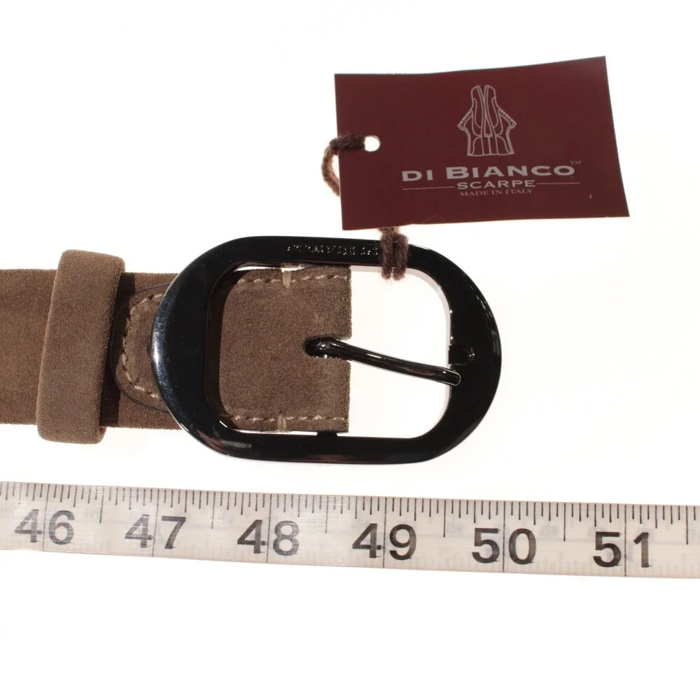 Di Bianco NWT Cut to Size Dress Belt In Solid Brown Suede Leather One Size